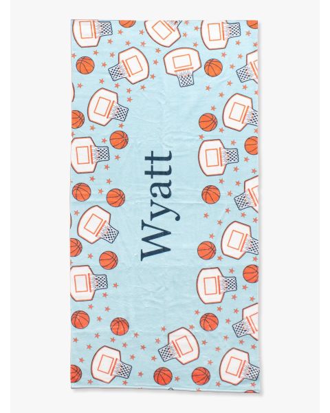 Basketball Star Personalized Beach Towel