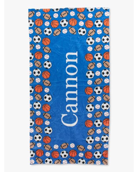 All-Star Action Personalized Beach Towel