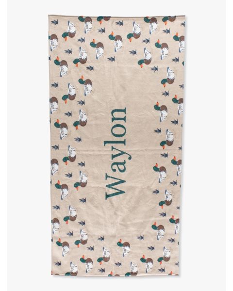 Mallard Marsh Personalized Beach Towel