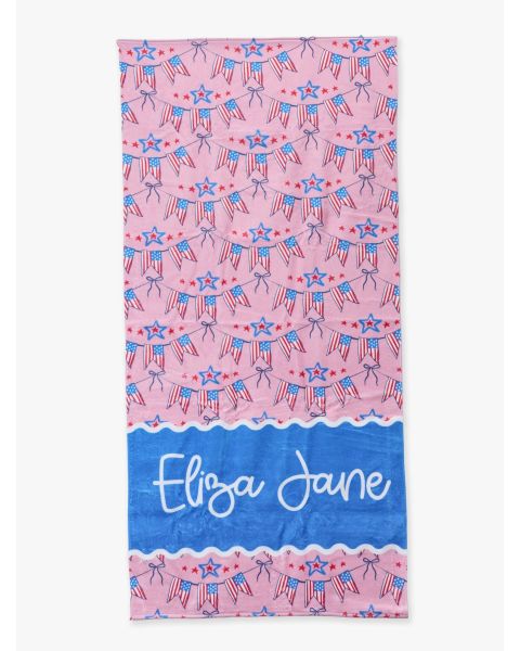American Sweetheart Personalized Beach Towel