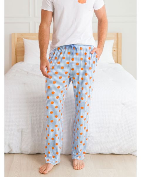 Pumpkin Patch Gingham Adult Pajama Pants