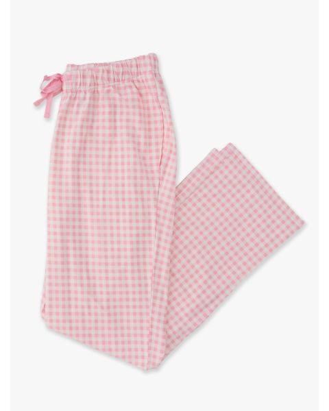 Pink Gingham Adult Pajama Pants, Modal Blend