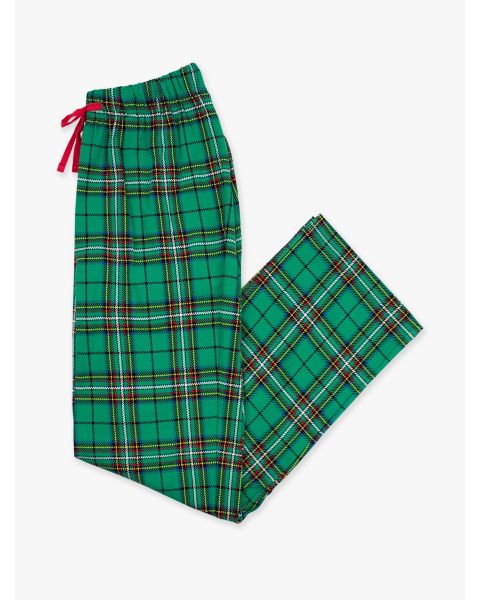 Green Nicholas Plaid Adult Pajama Pants, Modal Blend