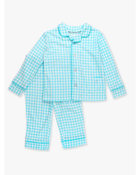 Blue Breeze Gingham Boys Pajama Set