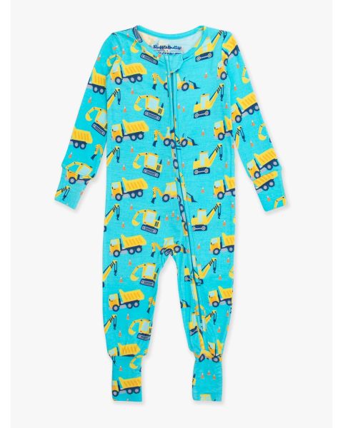 Under Construction Convertible One Piece Pajama, Bamboo Viscose