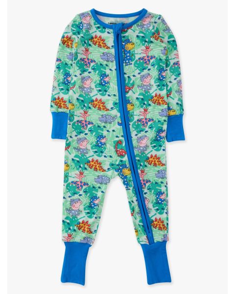 Dinosaur Peppa Pig & Friends Convertible One Piece Pajama, Bamboo Viscose