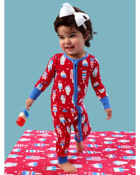 Stars & Scoops Convertible One Piece Pajama, Bamboo Viscose