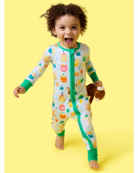 Party Animals Convertible One Piece Pajama, Bamboo Viscose