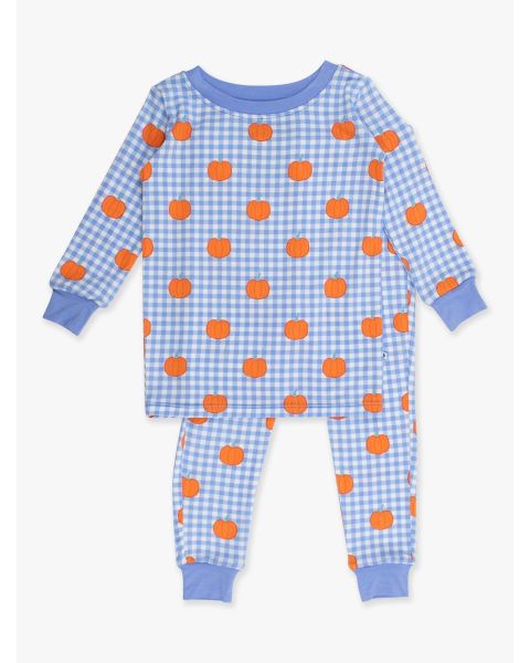 Pumpkin Patch Gingham Long Sleeve Pajama Set