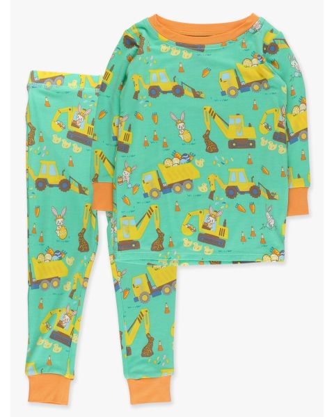 Bunny Builders Long Sleeve Pajama Set, Bamboo Viscose