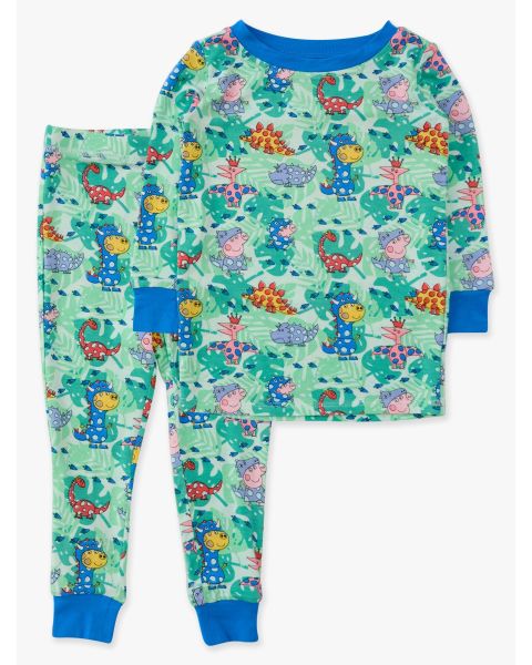 Dinosaur Peppa Pig & Friends Long Sleeve Pajama Set, Bamboo Viscose
