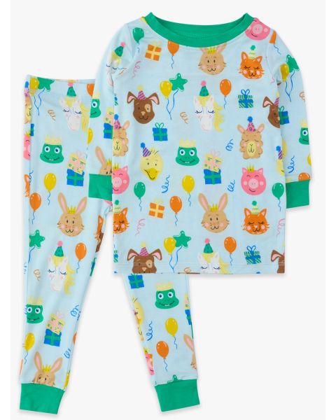 Party Animals Long Sleeve Pajama Set, Bamboo Viscose