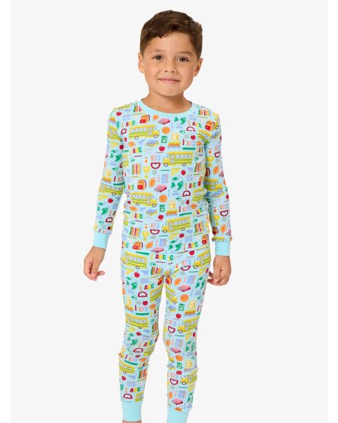 Classroom Crew Long Sleeve Pajama Set, Bamboo Viscose