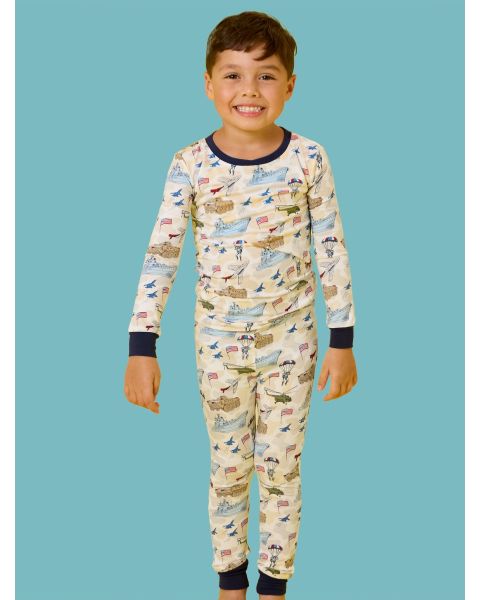 Freedom Camo Long Sleeve Pajama Set, Bamboo Viscose