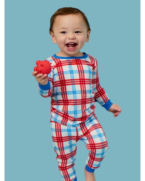 Lincoln Plaid Long Sleeve Pajama Set, Modal Blend