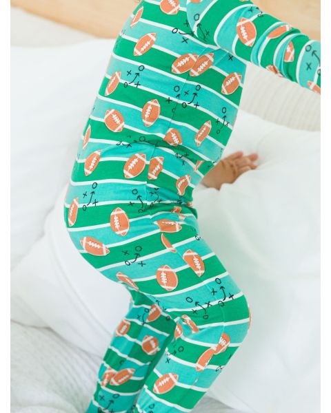 Tackles & Touchdowns One Piece Footie Pajama, Bamboo Viscose