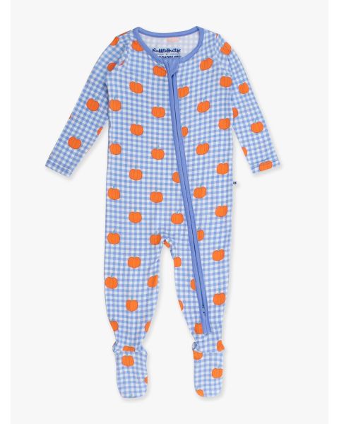 Pumpkin Patch Gingham One Piece Footie Pajama, Bamboo Viscose