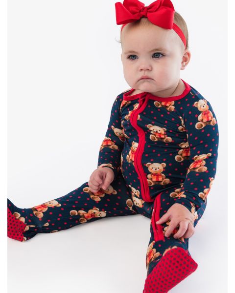 Beary Christmas One Piece Footie Pajama, Bamboo Viscose