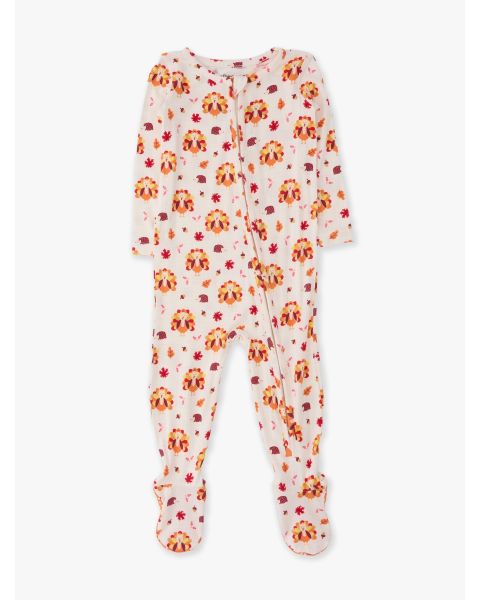 Gobble Gingham One Piece Footie Pajamas, Bamboo Viscose