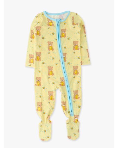 Honey Bear One Piece Footie Pajamas, Modal Blend
