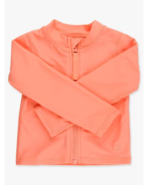 Coral Long Sleeve Full Zip Rash Guard Jacket