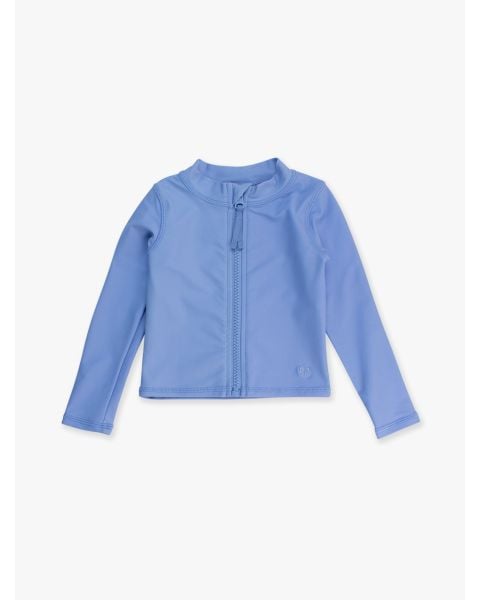 Periwinkle Blue Long Sleeve Full Zip Rash Guard