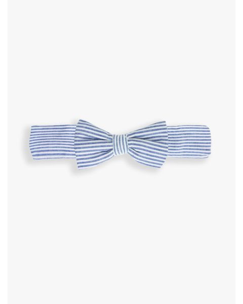 Classic Blue Seersucker Woven Headband
