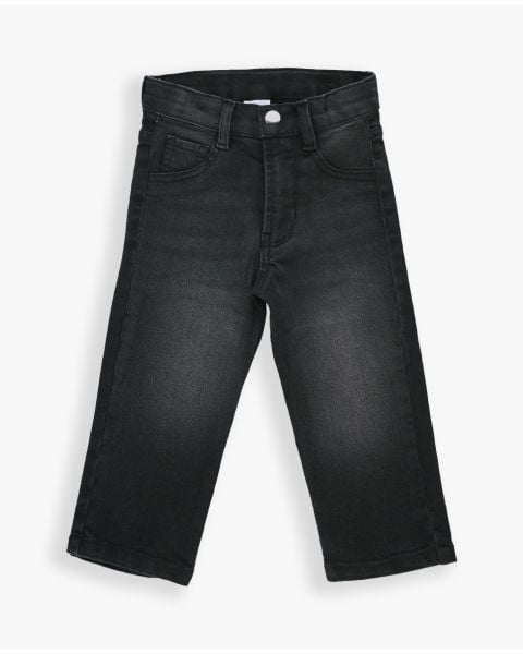 Boys Black Wash Straight Jeans