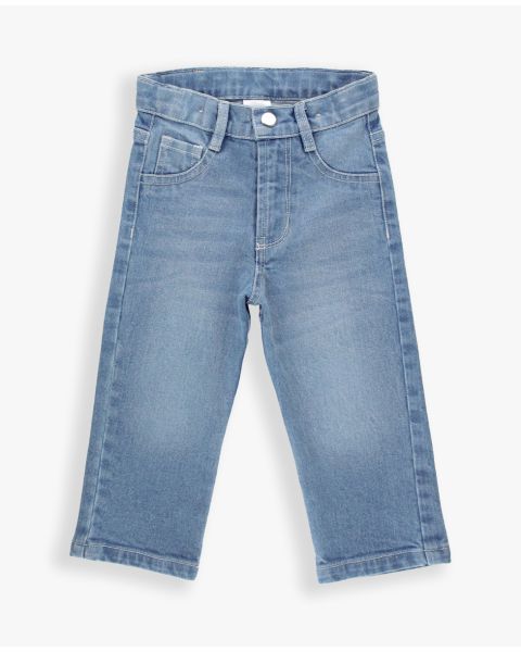 Boys Light Wash Straight Jeans