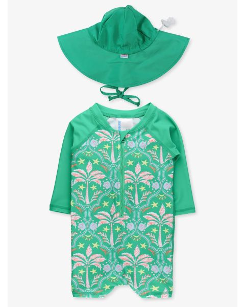 Coconut Cabana 1P RG + Bright Green Sun Protective Hat