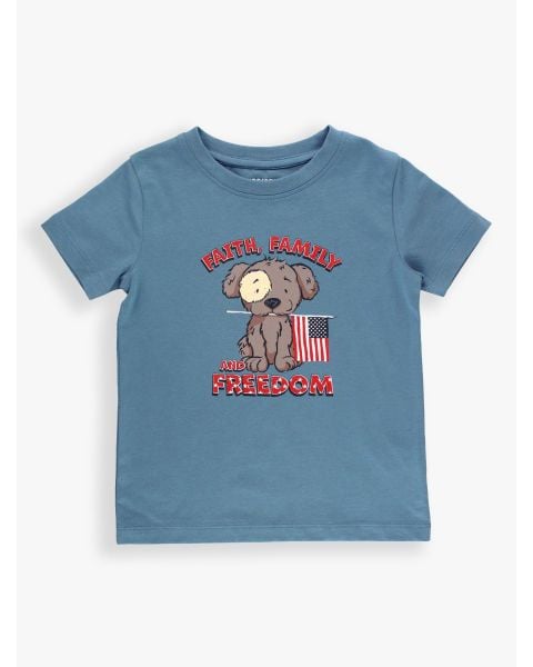 Dark Navy Americana Boy's Graphic Tee