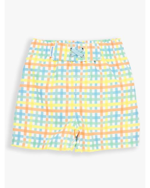 Summertime Gingham Swim Trunks