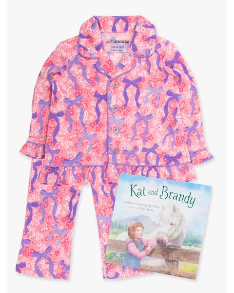 Kat and Brandy Book + Bow Besties Ruffle Flare PJ Set