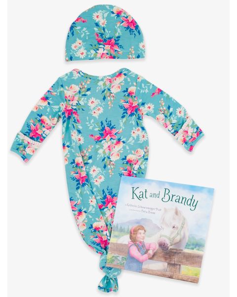 Kat and Brandy Book + Fancy Me Floral Ruffle LS PJ Set