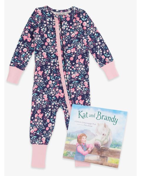 Kat and Brandy Book + Moonlit Meadow Convertible Ruffle PJ