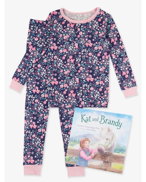 Kat and Brandy Book + Moonlit Meadow Ruffle LS PJ