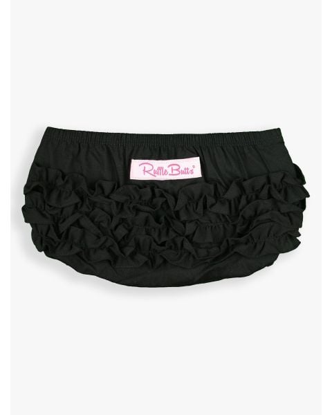 Black Woven RuffleButt Bloomer