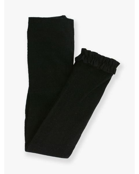 Black Footless Ruffled Tights