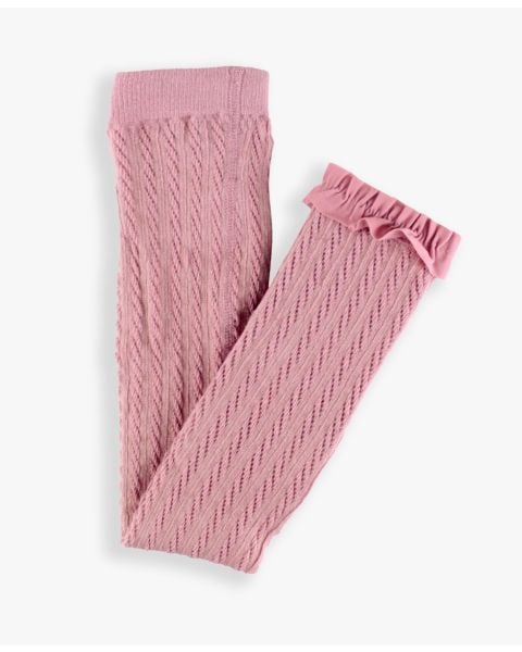 Wisteria Mauve Footless Ruffled Tights