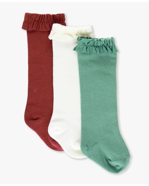 Rosewood, Ivory & Spruce Knee High Socks