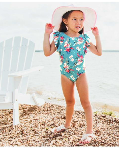 Fancy Me Floral Butterfly Sleeve One Piece
