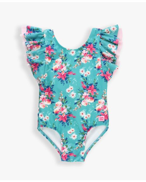 Fancy Me Floral Butterfly Sleeve One Piece