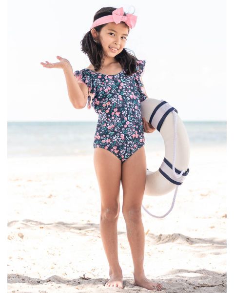 Moonlit Meadow Butterfly Sleeve One Piece