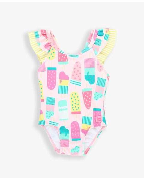Ice Cream Social Ruffle V-Back One Piece