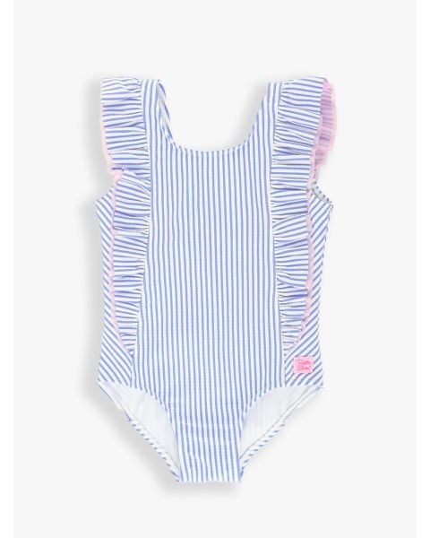 Periwinkle Blue Seersucker Waterfall One Piece