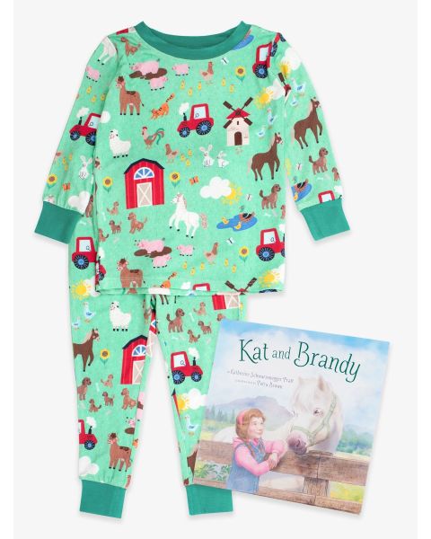 Kat and Brandy Book + Farm Friends LS PJ Set