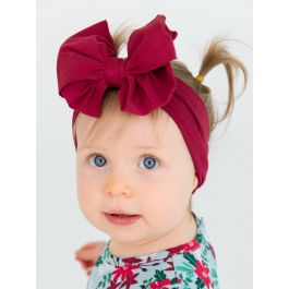 Dark Cherry Big Bow Headband