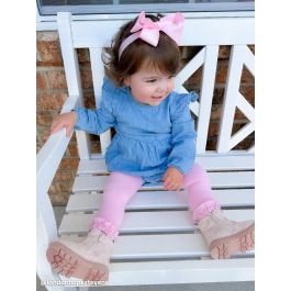 Pink Footless Ruffle Tights