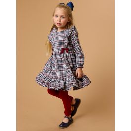 Dark Cherry Footless Ruffle Tights