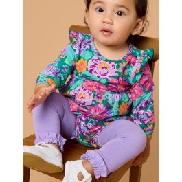Wisteria Purple Footless Ruffle Tights